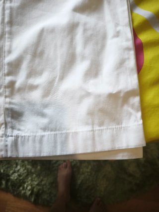 Pantalón Massimo Dutti Blanco Mujer