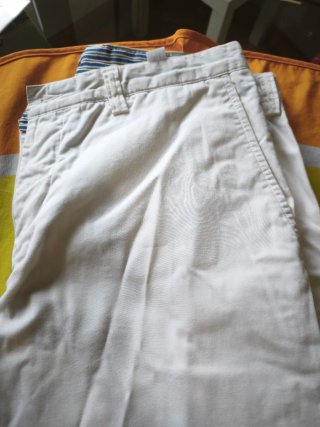 Pantalón Massimo Dutti Blanco Mujer