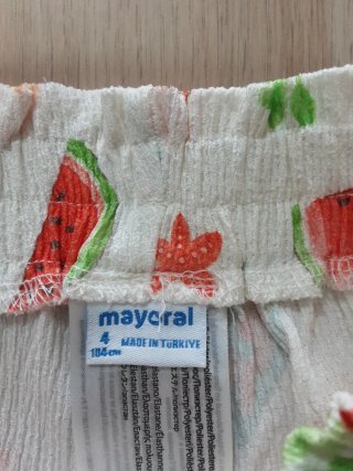 Conjunto Verano Niña Mayoral Naranja y Estampado