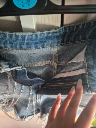 Shorts vaqueros con cadenas