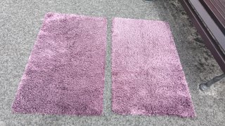 2 Alfombras Suaves Rosa/Morado