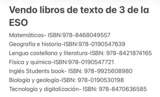 Libros de texto de 3 ESO edición Castilla y León