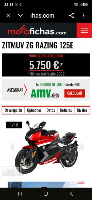 Moto Eléctrica Sport 125cc ACEPTO CAMBIOS!