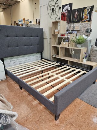 Cama Matrimonial de 135x190 Gris