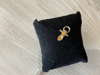 Pendientes chupete dorados con brillantes