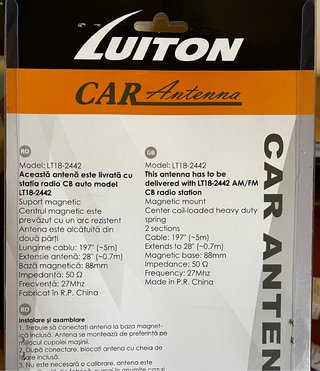 Antena CB 27Mhz Luiton Nueva