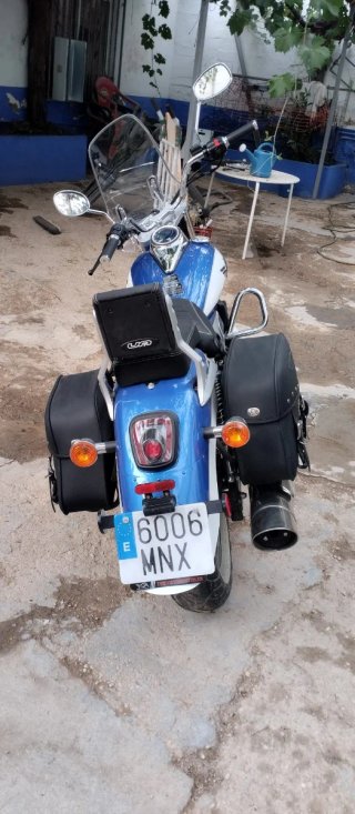 UM Renegade Classic Deluxe Moto Cruiser Azul/Blanc