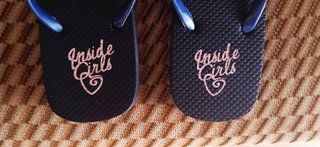 Chanclas glam azul brillante