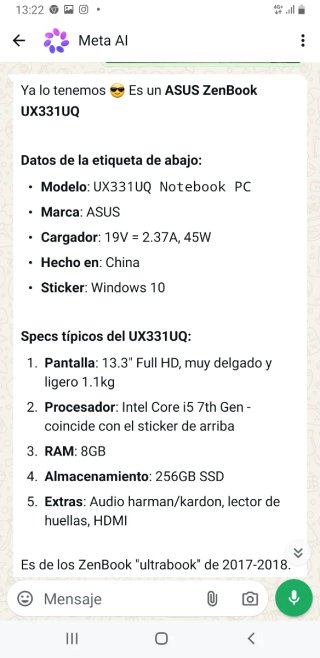 Portátil Asus Plata y Negro con su cargador ( pre