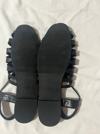 Sandalias negras gladiador
