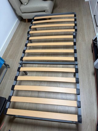 Cama plegable tela cuadros 1,85 de largo y 80 anch
