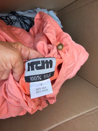 Impermeabile vintage seta rosa anni 80