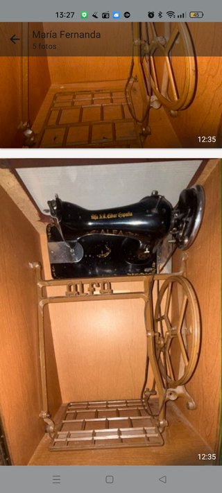 Máquina de coser Alfa antigua
