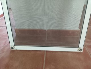 Mosquitera corredera de aluminio blanco 117x59cm