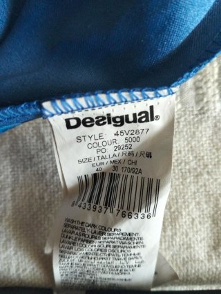 Vestido Desigual Negro y Azul