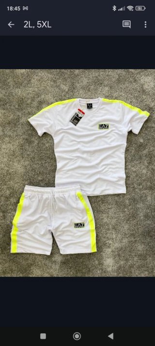 Conjunto EA7 Blanco Talla 5XL