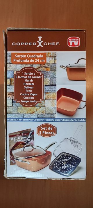 Sartén Cuadrada Copper Chef. NUEVO