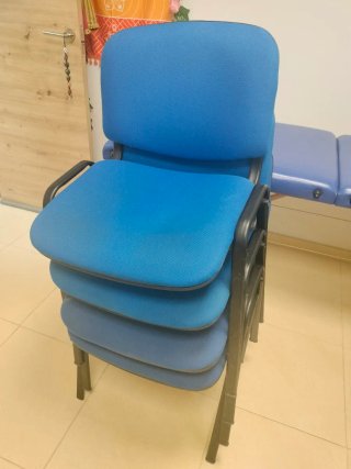Sillas de oficina azules