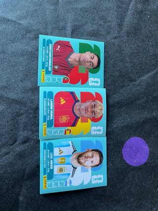 Cromo Mundial 2026 Messi, Cristiano y Lamine