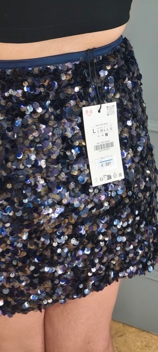 Falda Zara lentejuelas Talla L