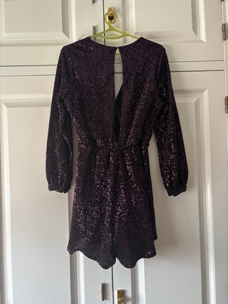 Mono corto lentejuelas morado