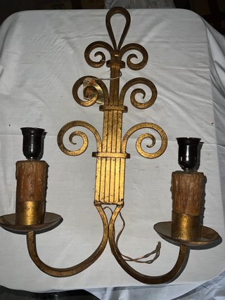 ¡NUEVO! Aplique Candelabro Dorado Metal