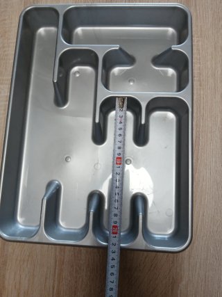 Bandeja cubertero plástico gris