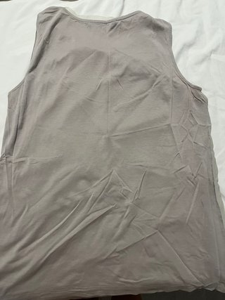 Camisa Zara Beige Sin Mangas