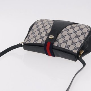 GUCCI GG Supreme Sherry Line Shoulder Bag PVC