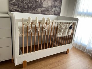Cuna convertible a cama + cómoda bebé Ros