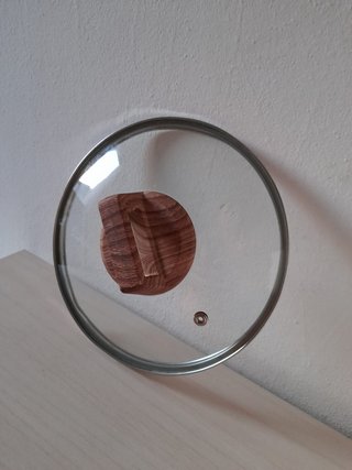 Coperchio nuovo in vetro temperato diam 20 cm con