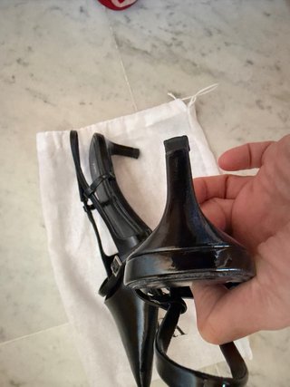 Zapatos Zara Stilettos Charol Negro Talla 38