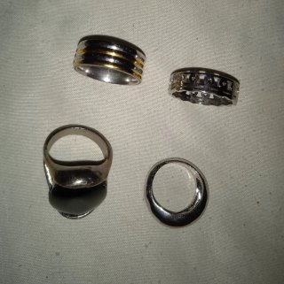 Lote 4 anillos bisutería