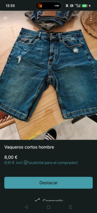 Vaqueros cortos hombre Talla 40