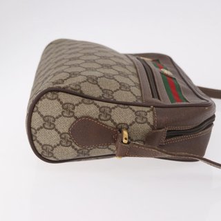 GUCCI GG Supreme Web Sherry Line Shoulder Bag PVC