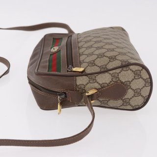 GUCCI GG Supreme Web Sherry Line Shoulder Bag PVC