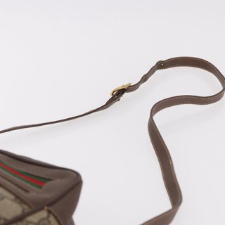 GUCCI GG Supreme Web Sherry Line Shoulder Bag PVC