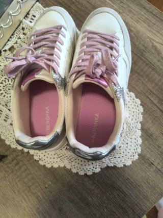 Zapatillas Blancas y Rosas Talla 39