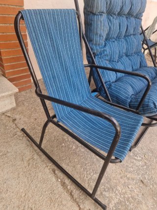 Conjunto jardín hierro plegable 2 sillones y sofá
