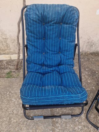 Conjunto jardín hierro plegable 2 sillones y sofá