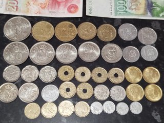 Colección monedas y billetes Juan Carlos I.