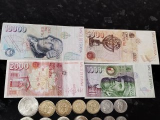 Colección monedas y billetes Juan Carlos I.