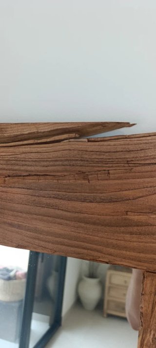 Espejo de madera natural