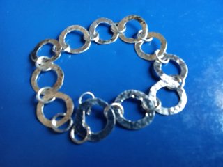 Pulsera artesanal eslabones círculos