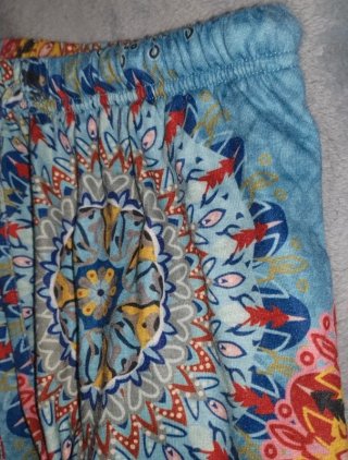 Pantalón ancho estampado bohemio