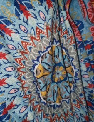 Pantalón ancho estampado bohemio