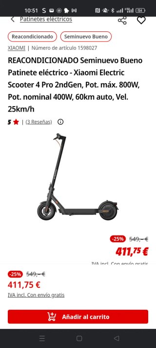 Patinete Xiaomi Pro 4