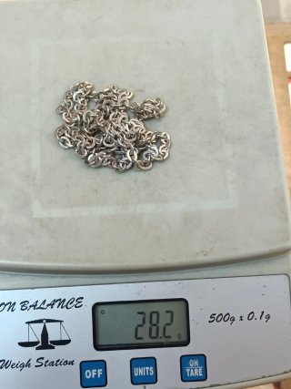 Elegante cadena, cordón de plata