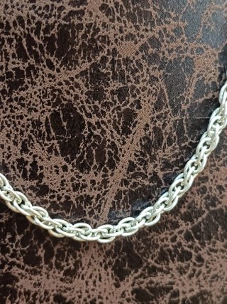 Elegante Cadena Cordón Plata