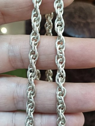 Elegante Cadena Cordón Plata